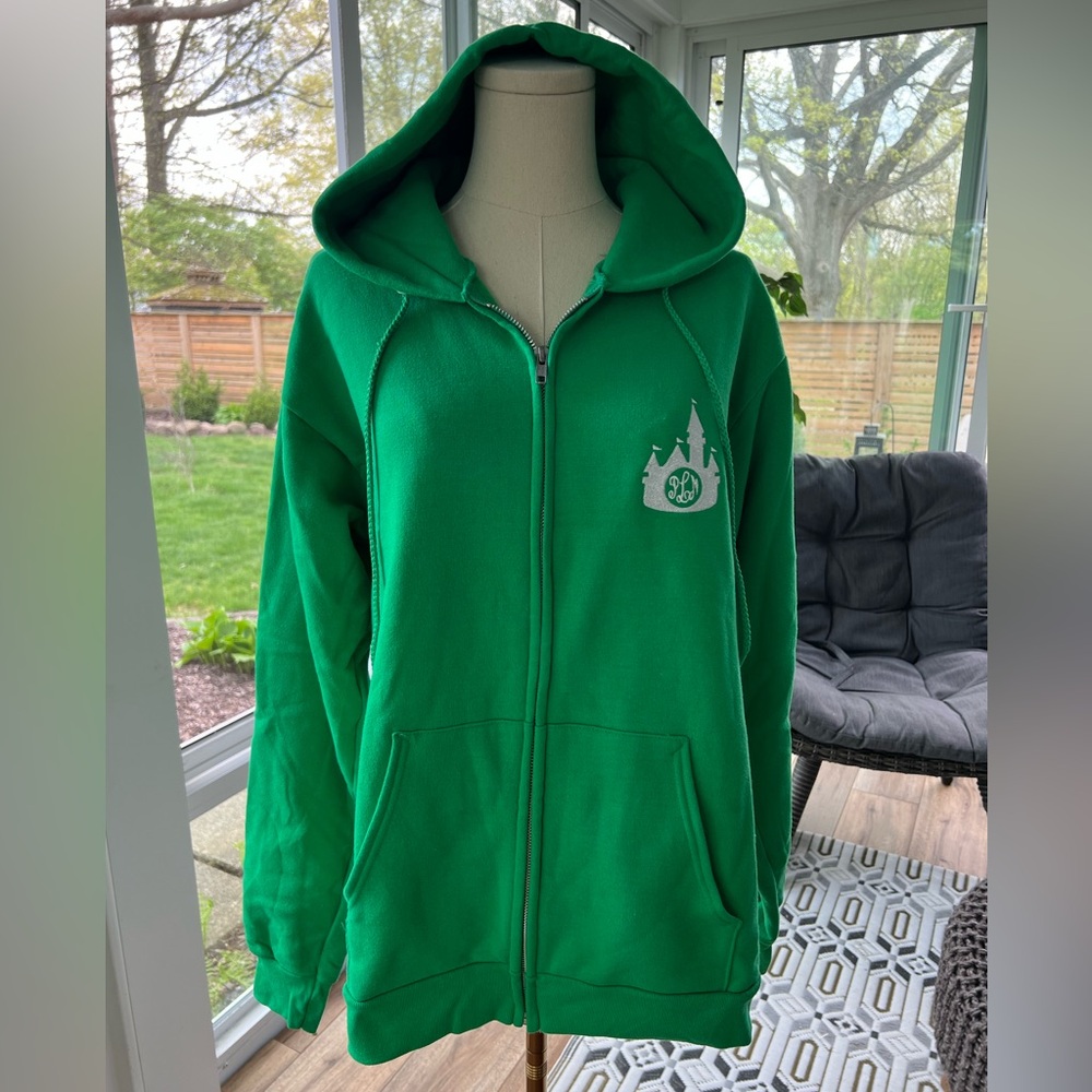 Green Zip Up Disney Hoodie